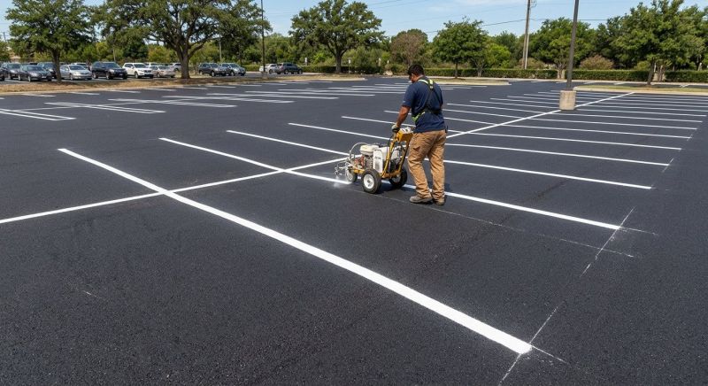 Asphalt Painting in Savannah, GA