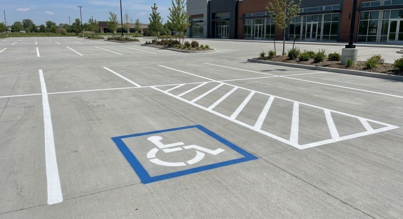 Concrete Parking Lot Striping in Canton, GA