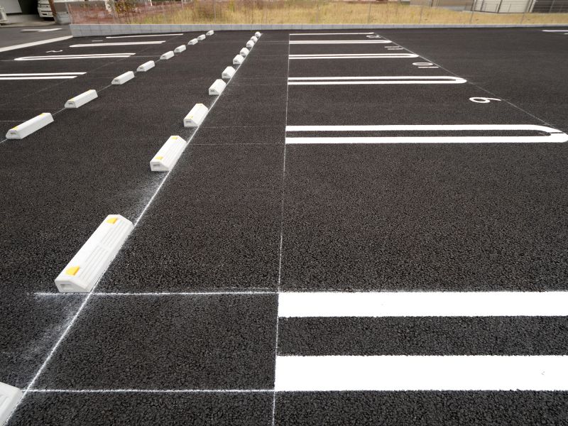 Completed Parking Lot Markings